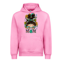 Fuchsia Pink Western Messy Bun Mom With Sunflower Urban Hoodie - BundleAndBundleShop