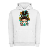 Pigment Lunar Rock Western Messy Bun Mom With Sunflower Urban Hoodie - BundleAndBundleShop