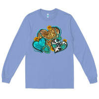 Colony Blue western turquoise hearts Long Sleeve Tee - Zillion Design Studio