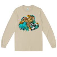 Mushroom western turquoise hearts Long Sleeve Tee - Zillion Design Studio