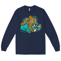 Navy western turquoise hearts Long Sleeve Tee - Zillion Design Studio