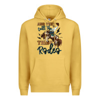 Antique Gold and they call the thing rodeo cowboy Premium Hoodie - MaliasSmallBusiness
