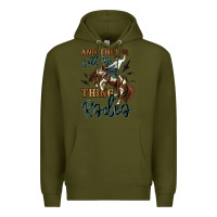 Army Green and they call the thing rodeo cowboy Premium Hoodie - MaliasSmallBusiness