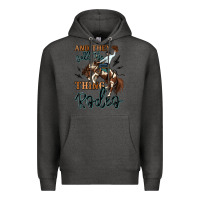 Charcoal Heather and they call the thing rodeo cowboy Premium Hoodie - MaliasSmallBusiness