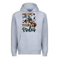 Heather Grey and they call the thing rodeo cowboy Premium Hoodie - MaliasSmallBusiness