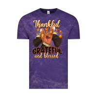 Cloud Purple Thankful grateful and Blessed black man sneakers Vintage Tee - RanaPortraitStore