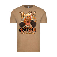 Vintage Coffee Thankful grateful and Blessed black man sneakers Vintage Tee - RanaPortraitStore