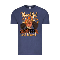 Vintage Denim Thankful grateful and Blessed black man sneakers Vintage Tee - RanaPortraitStore