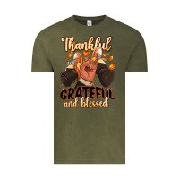 Vintage Olive Thankful grateful and Blessed black man sneakers Vintage Tee - RanaPortraitStore