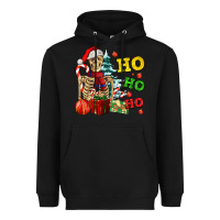 Black Christmas ho ho ho skeleton Heavyweight Hoodie - AdoDesignShop
