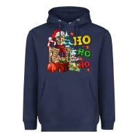 Navy Christmas ho ho ho skeleton Heavyweight Hoodie - AdoDesignShop