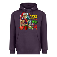 Plum Christmas ho ho ho skeleton Heavyweight Hoodie - AdoDesignShop