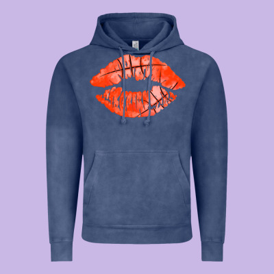 Basketball Lips Vintage Hoodie Designed By Adodesignshop