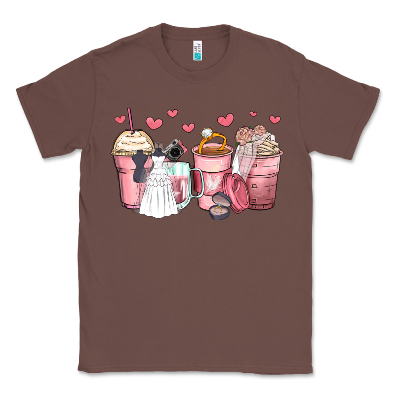 Wedding Bride Coffee Cups Classic Tee by Zillion Design Studio | Teevron