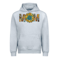 Heather Grey Western Mom With Gemstone And Sunflower Urban Hoodie - BundleAndBundleShop