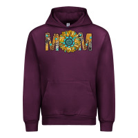 Mauve Wine Western Mom With Gemstone And Sunflower Urban Hoodie - BundleAndBundleShop
