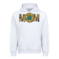 White Western Mom With Gemstone And Sunflower Urban Hoodie - BundleAndBundleShop