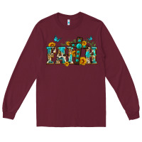 Burgundy western faith Long Sleeve Tee - Zillion Design Studio