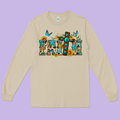 Western Faith Long Sleeve Tee Designed By Zillion Design Studio