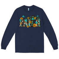 Navy western faith Long Sleeve Tee - Zillion Design Studio