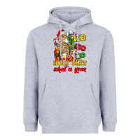 Heather Grey Christmas ho ho ho holy shit what a year skeleton Heavyweight Hoodie - AdoDesignShop