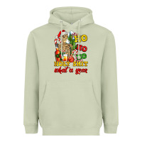 Matcha Christmas ho ho ho holy shit what a year skeleton Heavyweight Hoodie - AdoDesignShop