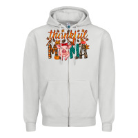 Dove Grey thankful mama pig Zipper Hoodie - RacoonDesign