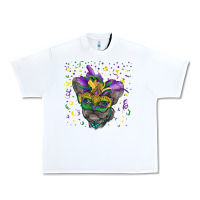 White Mardi gras mask french bulldog Urban Heavy Tee - RanaPortraitStore