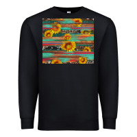 Black sunflower serape wood and cowhide Premium Sweatshirt - Artiststas