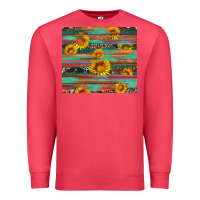 Cardinal sunflower serape wood and cowhide Premium Sweatshirt - Artiststas