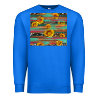 True Royal sunflower serape wood and cowhide Premium Sweatshirt - Artiststas