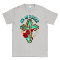 Moon Dust he is risen cross with roses Classic Tee - BarkalooDesign