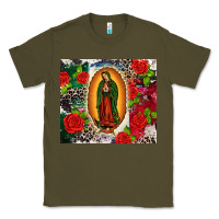Army Green Lady of Guadalupe Classic Tee - CTS Tumbler Store