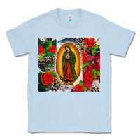 Dusty Blue Lady of Guadalupe Classic Tee - CTS Tumbler Store