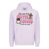 Lilac give me coffee jesus Premium Hoodie - MaliasSmallBusiness