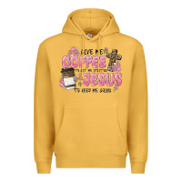 Mustard give me coffee jesus Premium Hoodie - MaliasSmallBusiness