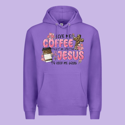 Give Me Coffee Jesus Premium Hoodie Designed By Maliassmallbusiness