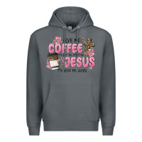 Rock give me coffee jesus Premium Hoodie - MaliasSmallBusiness