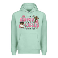 Seafoam give me coffee jesus Premium Hoodie - MaliasSmallBusiness