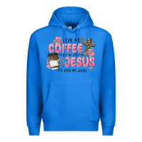 True Royal give me coffee jesus Premium Hoodie - MaliasSmallBusiness