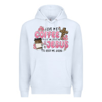 White give me coffee jesus Premium Hoodie - MaliasSmallBusiness