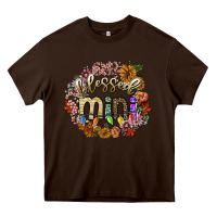Chocolate Brown blessed mini Heavy Core Tee - SublimationCraftShop