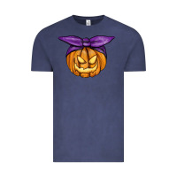 Vintage Denim Jack O' Lantern Halloween Pumpkin Vintage Tee - RanaPortraitStore
