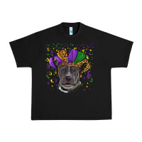 Black Mardi Gras Pitbull with Hat Urban Heavy Tee - RanaPortraitStore