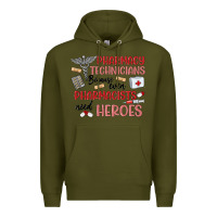 Army Green pharmacy technicians Premium Hoodie - MaliasSmallBusiness