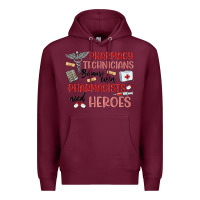 Burgundy pharmacy technicians Premium Hoodie - MaliasSmallBusiness