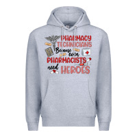 Heather Grey pharmacy technicians Premium Hoodie - MaliasSmallBusiness