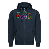 Navy life is better İn the pool Zipper Hoodie - CowhideDigitalArt