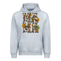 Heather Grey Western Mama With Sunflowers Urban Hoodie - BundleAndBundleShop