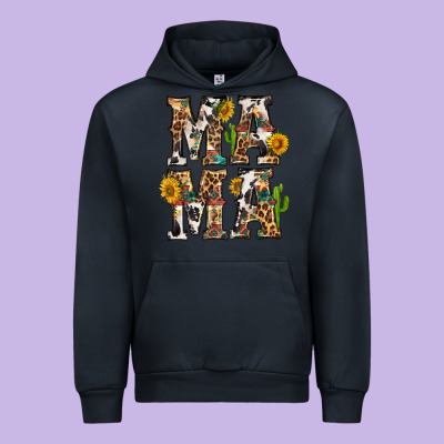 Western Mama With Sunflowers Urban Hoodie Designed By Bundleandbundleshop